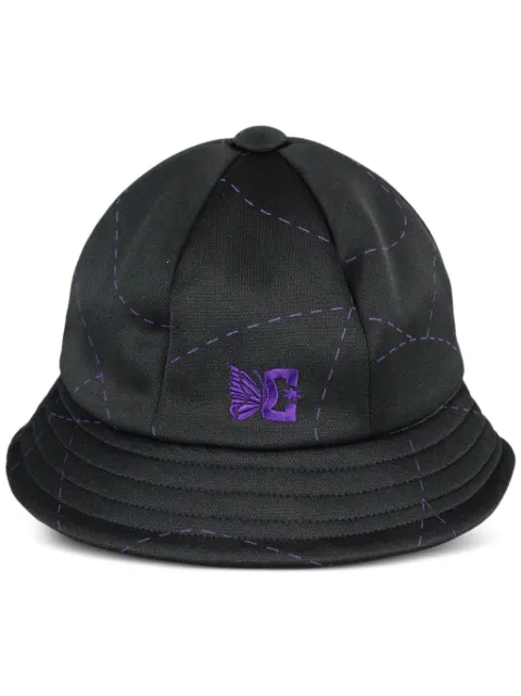 Needles Bermuda embroidered-logo bucket hat Black MR610