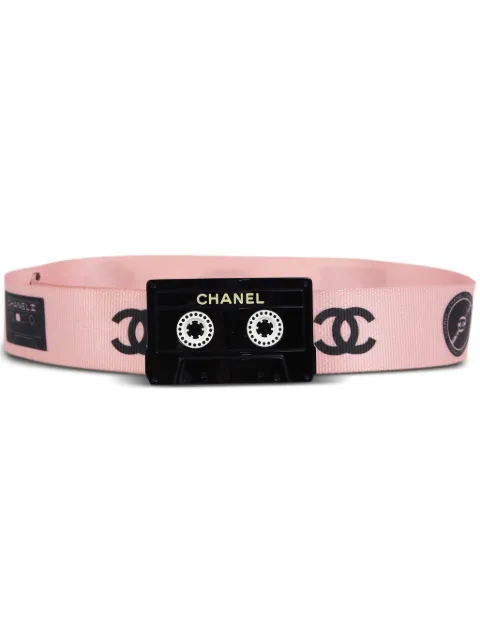 CHANEL Pre-Owned 2004 Cassette Tape belt Pink BE04P