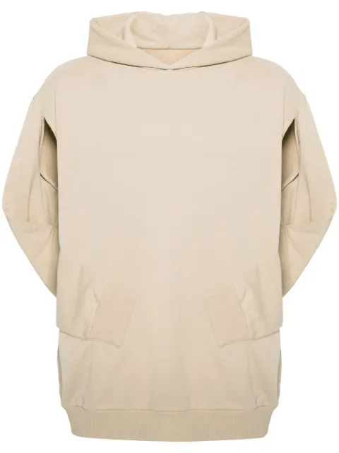 MM6 Maison Margiela sleeveless cotton-blend hoodie Neutrals S62GP0085S25623