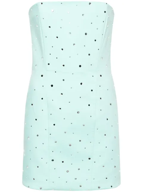 Giuseppe Di Morabito rhinestoned strapless minidress Green 02SSDR394FM02237