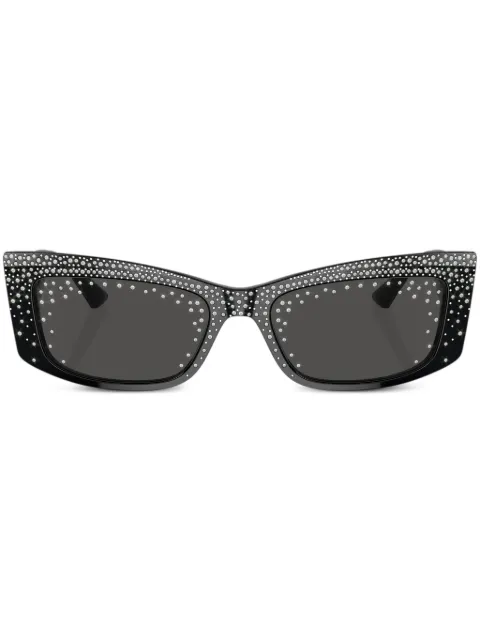 Jimmy Choo Eyewear Tatum crystal-embellished sunglasses Black JC5020B505387