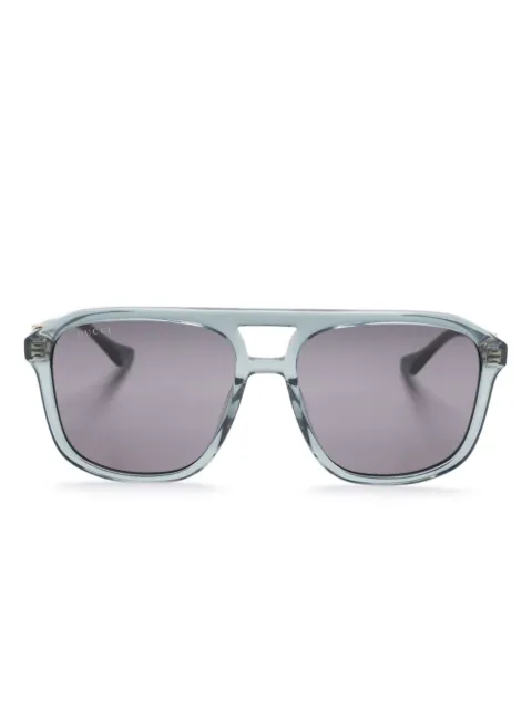 Gucci Eyewear printed pilot-frame sunglasses Green GG1494S003