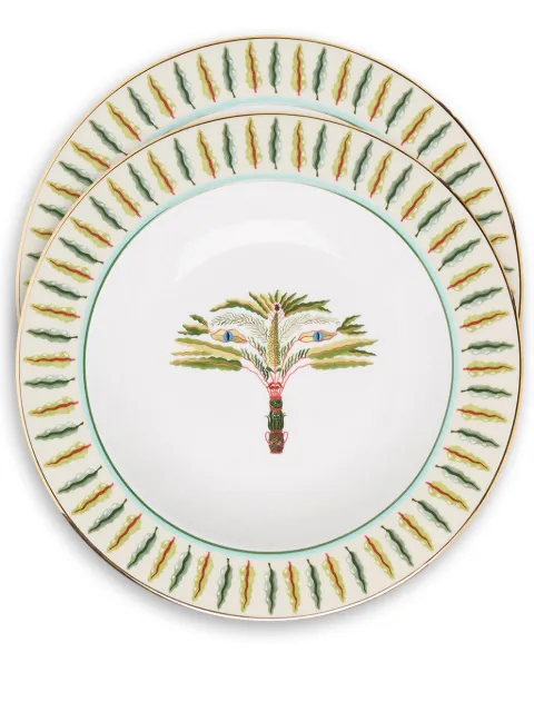 La DoubleJ Eden soup plates (set of two) Yellow SOU0002CER001HLE08MU01