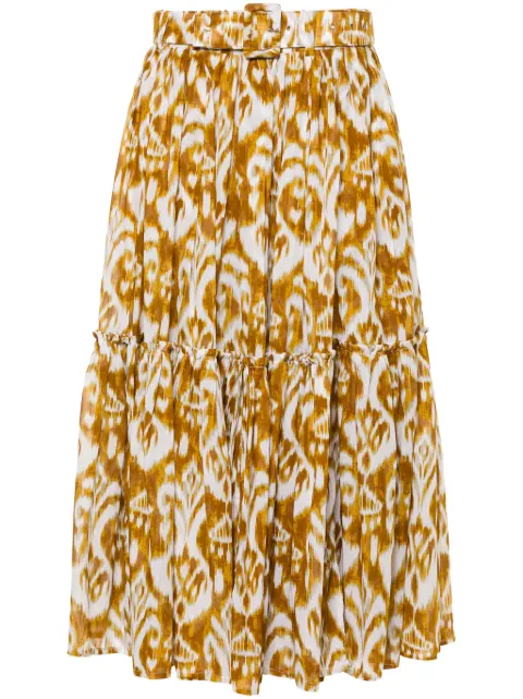 Samantha Sung Melanie abstract-print skirt Yellow MELANIESKIRT