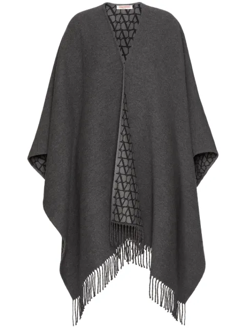 Valentino Garavani Toile Iconographe double poncho Grey WEG019KKP