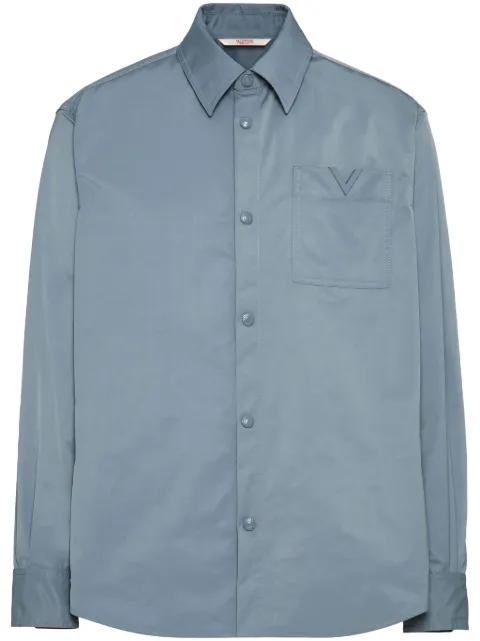 Valentino Garavani V-detail shirt jacket Blue VCIO05CKV