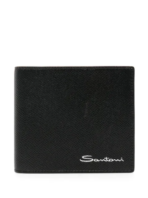 Santoni bi-fold leather wallet Black UFPPA2375FOANCF