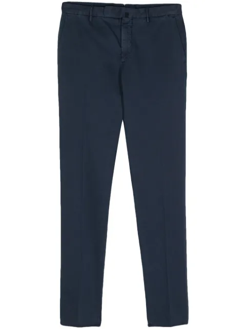 Incotex twill tapered-leg trousers Blue 1W00309387A