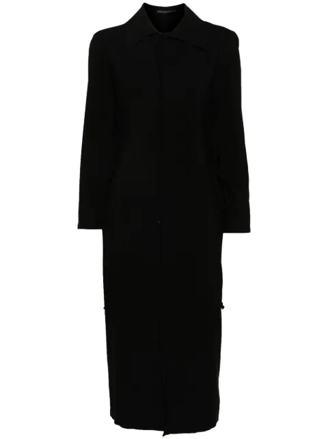 Yohji Yamamoto midi shirt dress Black FSD69200