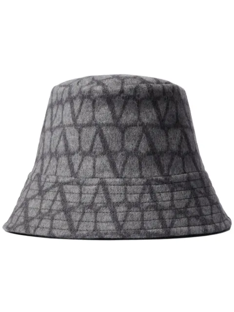 Valentino Garavani Toile Iconographe bucket hat Grey WHGA65MPF