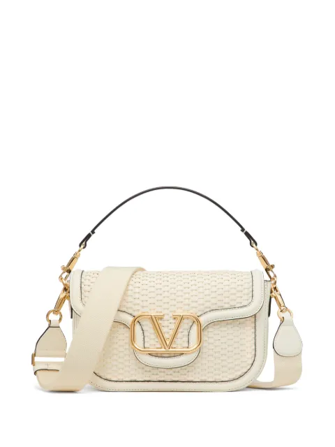 Valentino Garavani Alltime woven leather shoulder bag Neutrals WB0N62IUG