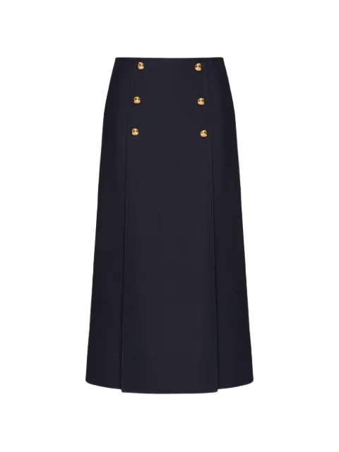 Valentino Garavani crepe couture midi skirt Blue BRABD01CF