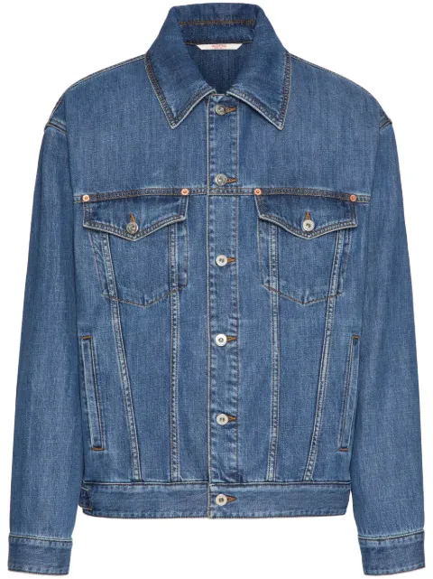 Valentino Garavani logo-appliqué denim jacket Blue VDC03EAA3