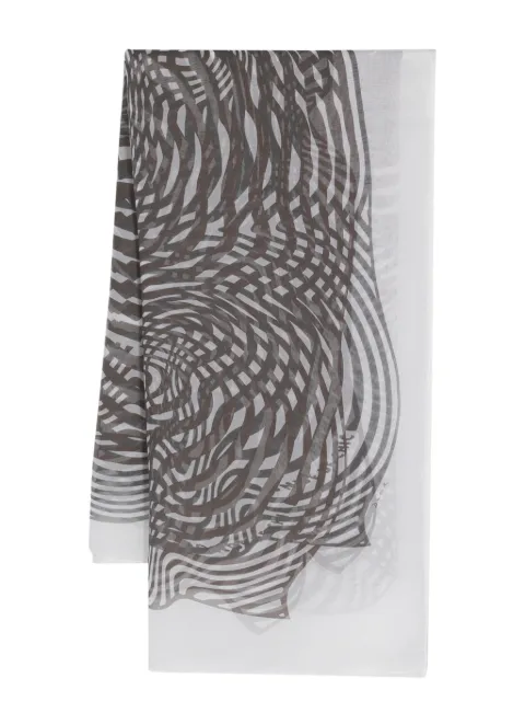 Hermès Pre-Owned 2010s abstract-pattern semi-sheer scarf Brown HER600VI