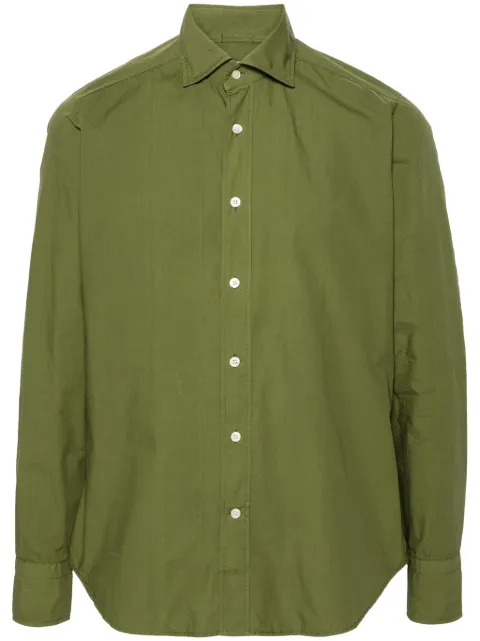 Tintoria Mattei cutaway-collar cotton shirt Green 2YJRTNT