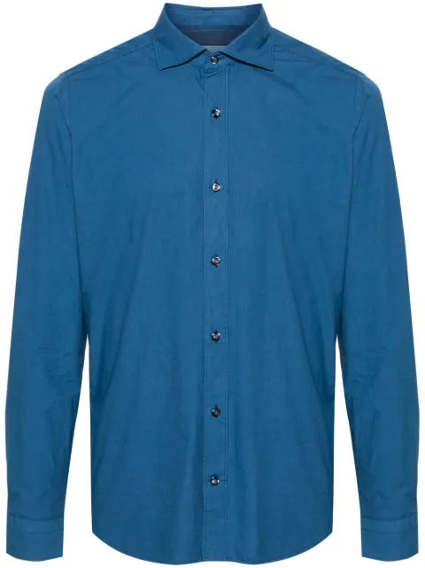 Tintoria Mattei cutaway-collar cotton shirt Blue 2YJRTNW
