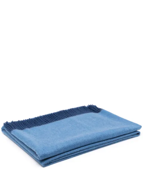 Hermès Pre-Owned 2020s two-tone cashmere blanket Blue HER2800VE
