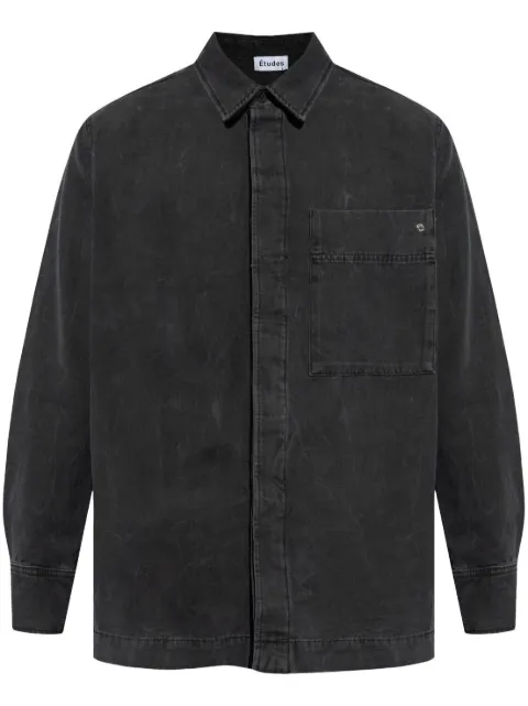 Études Studio stud-detail denim shirt Black E24MM371B00195