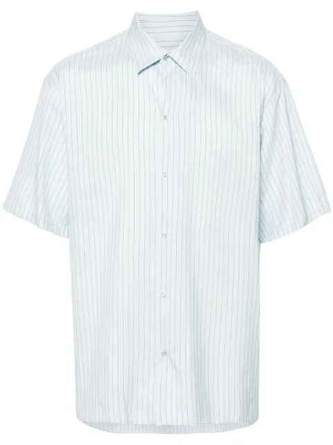 Lanvin pinstriped press-stud shirt Blue RMSI00035929
