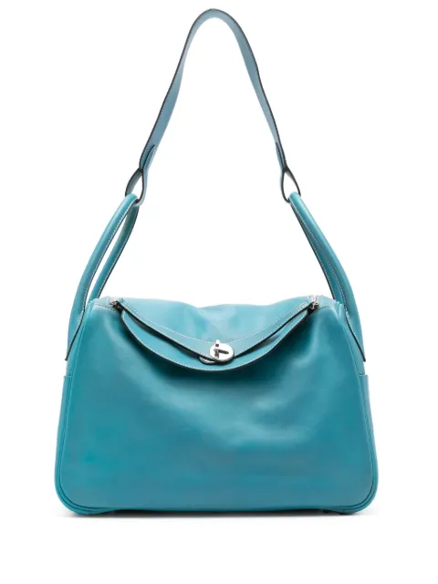 Hermès Pre-Owned 2007 Lindy leather tote bag Blue HER6200VA