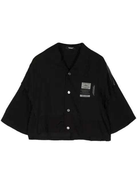 Undercover name-tag button-up shirt Black UC1D14062