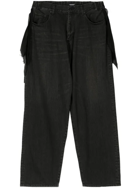 Undercover low-rise wide-leg jeans Black UC1D8502