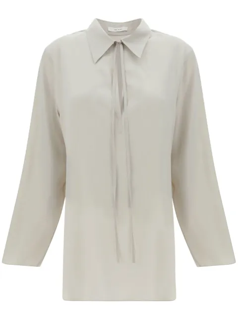 The Row Malon silk blouse Neutrals 7498W2676