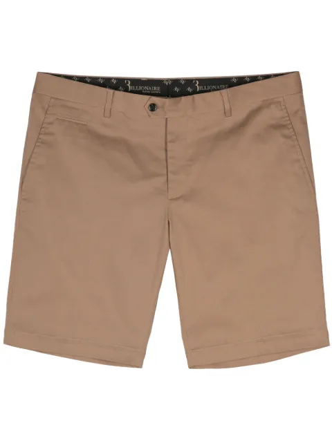 Billionaire logo-embroidered tailored shorts Brown IADCMRT1344BTE004N