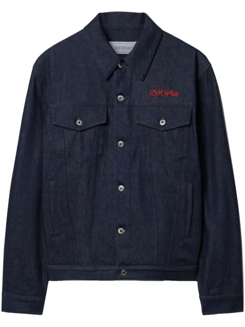 Off-White Script Skate denim jacket Blue OMYE09BF24DEN0034225