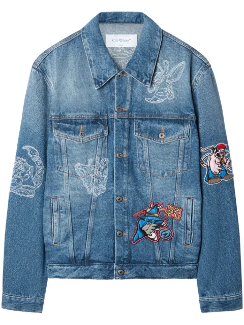 Off-White Character Skate denim jacket Blue OMYE09BF24DEN0024184