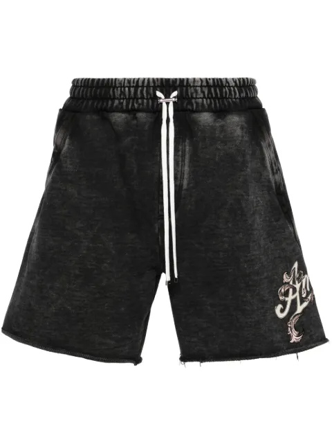AMIRI Filigree cotton track shorts Black AMJYSS1008