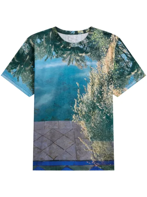 agnès b. photograph-print cotton T-shirt Blue ECK5NU09