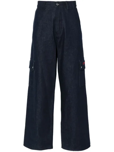 Off-White Script cargo jeans Blue OMYA18FF24DEN0014225