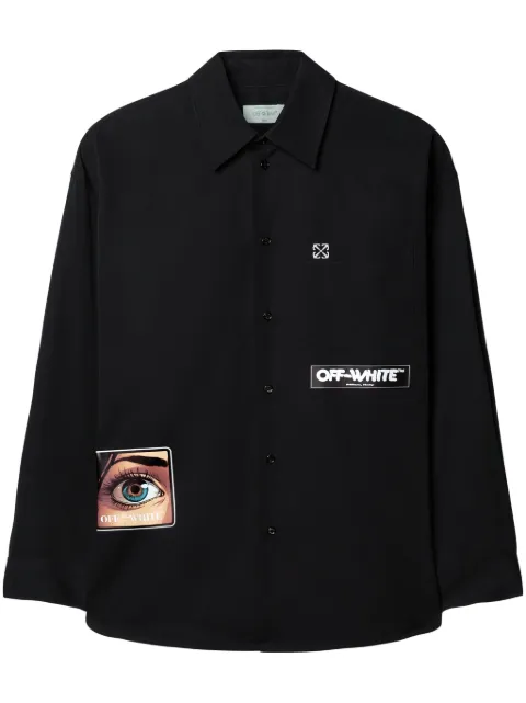 Off-White Eye Logo shirt Black OMGE004F24FAB0021084
