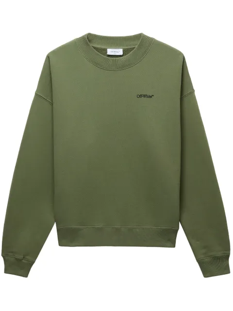 Off-White logo sweatshirt Green OMBA054F24FLE0025810