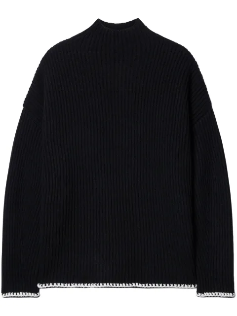 Off-White logo-embroidered jumper Black OWHF054F24KNI0011001