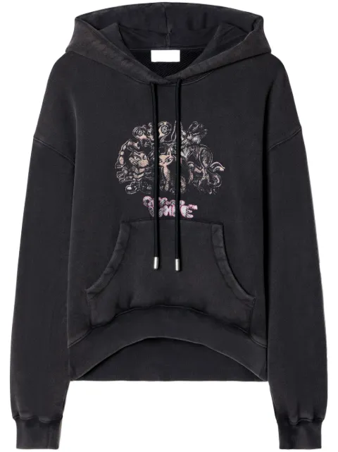 Off-White Washed Characters hoodie Black OWBB058F24FLE0041084