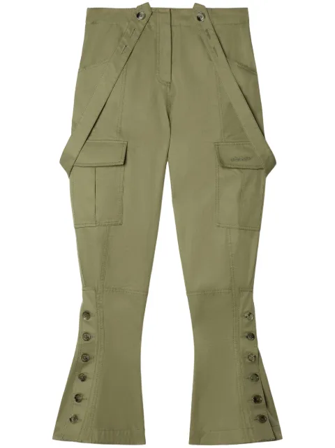 Off-White flared cargo pants Green OWCF01AF24FAB0015858