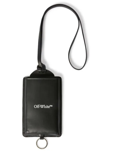 Off-White Bookish phone card holder Black OMNH01AF24LEA0011001