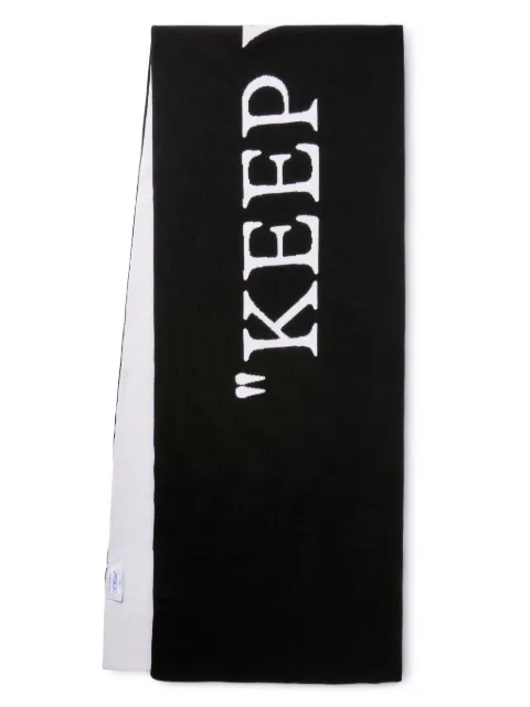 Off-White Keep Warm scarf Black OMMA067F24KNI0011001