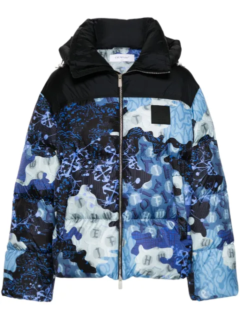 Off-White Camo down jacket Blue OMEJ002F24FAB0028410