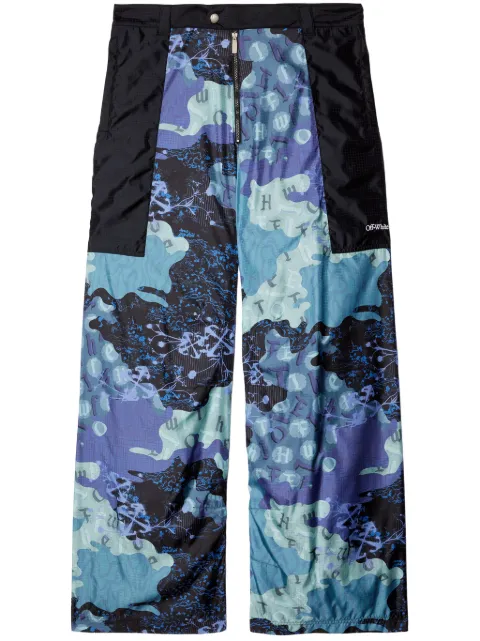 Off-White Samurai camouflage cargo trousers Blue OMCF043F24FAB0028401