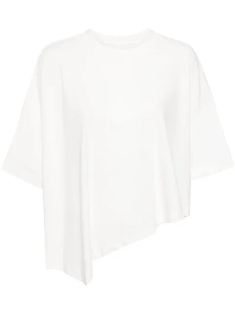 System asymmetric drop-shoulder T-shirt White SY2E3TTOT13W
