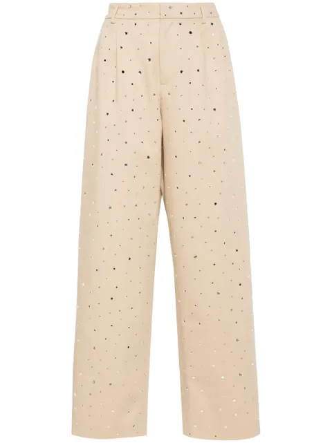 Giuseppe Di Morabito rhinestone-embellishment straight trousers Neutrals 02SSPA098FM02237