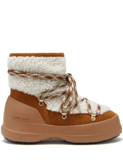 Moon Boot Luna shearling lace-up boots Brown 80D2480020