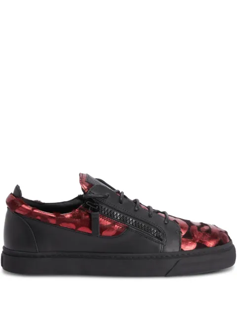 Giuseppe Zanotti Frankie double-zip low-top sneakers Red RU00129K55