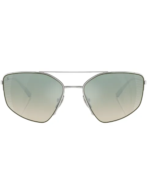 Ferrari geometric-frame glasses Silver FH1009T303W0