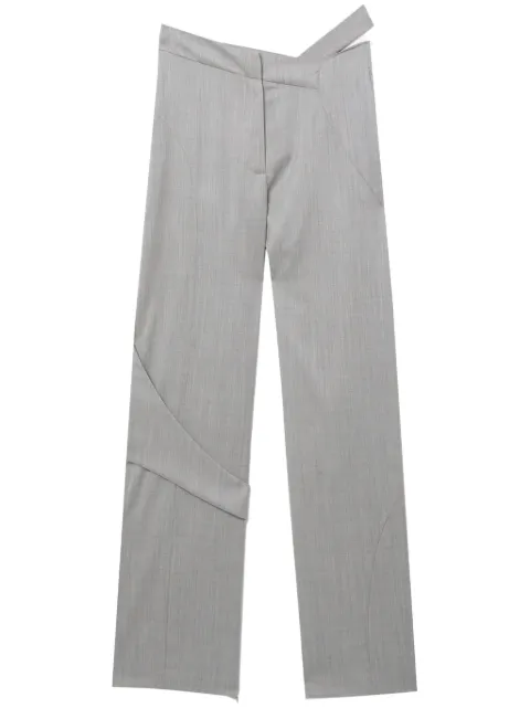 HELIOT EMIL wool asymmetric trousers Grey HEW10043LGY06