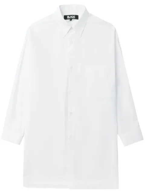 Black Comme Des Garçons drop-shoulder cotton shirt White 1MB002052