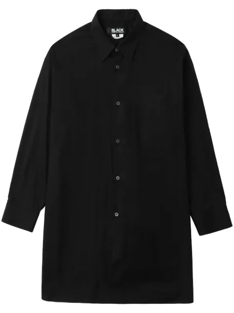 Black Comme Des Garçons satin-panelled cotton shirt Black 1MB020